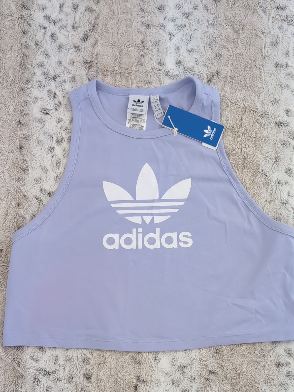 adidas Originals Violet Tone Trefoil Cropped Tank Top